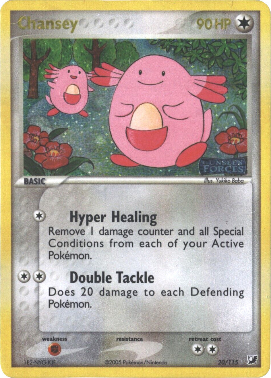 Chansey (20/115) (Stamped) [EX: Unseen Forces] | Odin's Place