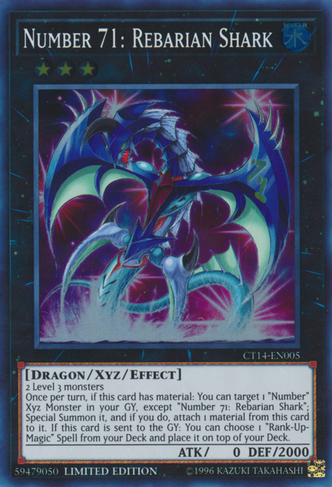 Number 71: Rebarian Shark [CT14-EN005] Super Rare | Odin's Place