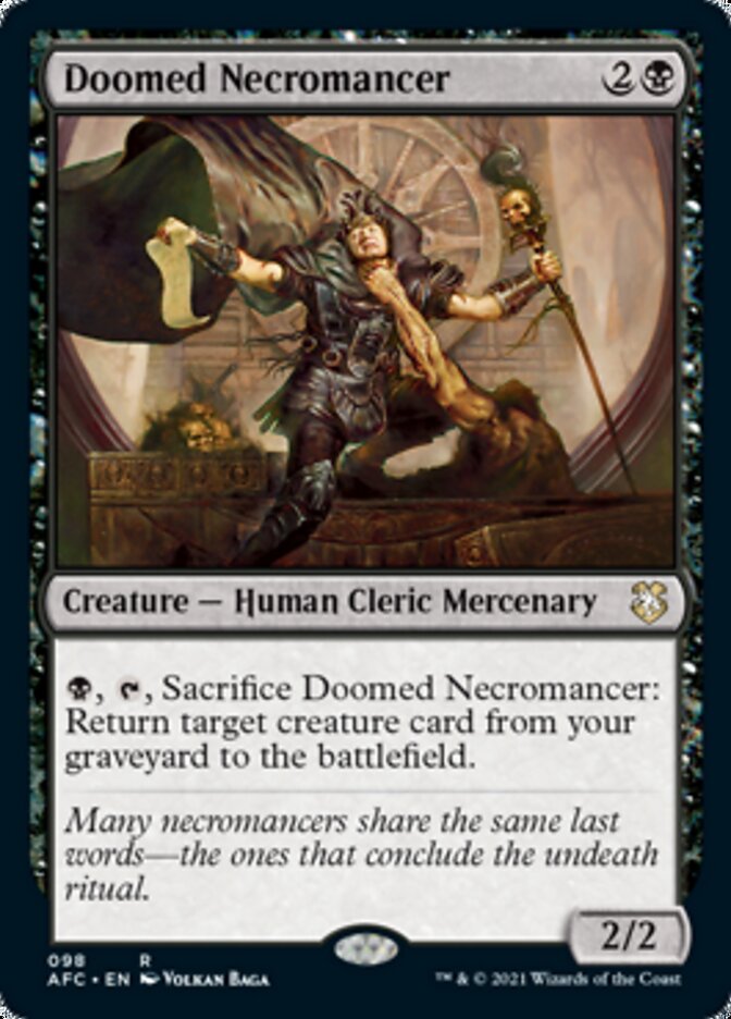 Doomed Necromancer [Dungeons & Dragons: Adventures in the Forgotten Realms Commander] | Odin's Place