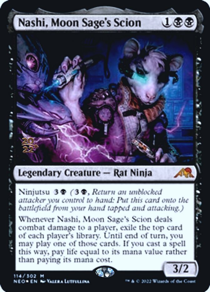 Nashi, Moon Sage's Scion [Kamigawa: Neon Dynasty Prerelease Promos] | Odin's Place