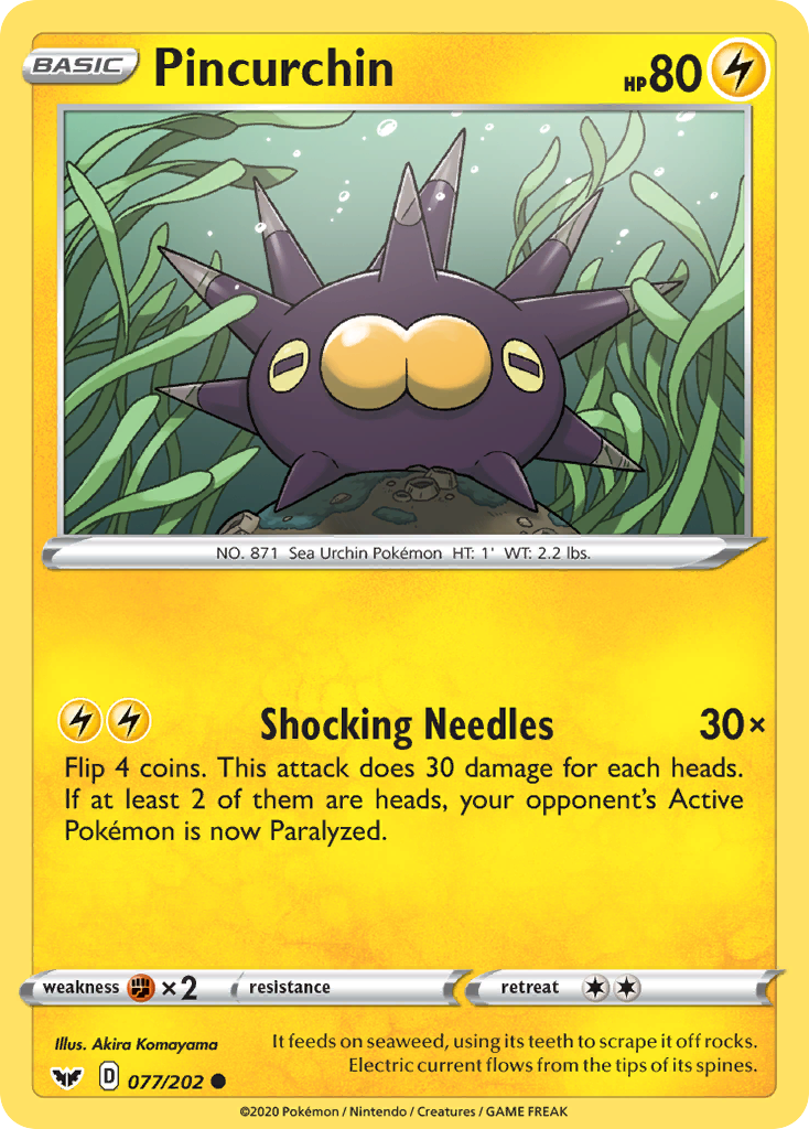 Pincurchin (077/202) [Sword & Shield: Base Set] | Odin's Place
