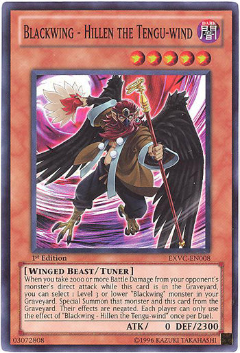 Blackwing - Hillen the Tengu-wind [EXVC-EN008] Super Rare | Odin's Place