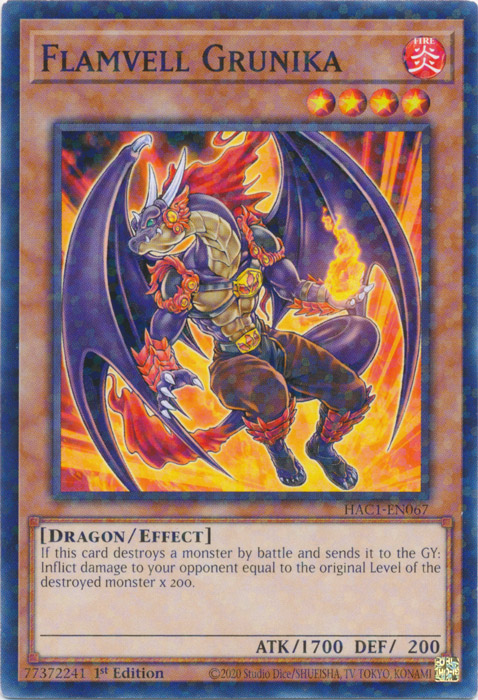 Flamvell Grunika (Duel Terminal) [HAC1-EN067] Common | Odin's Place