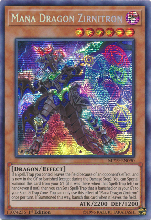 Mana Dragon Zirnitron [MP19-EN090] Prismatic Secret Rare | Odin's Place