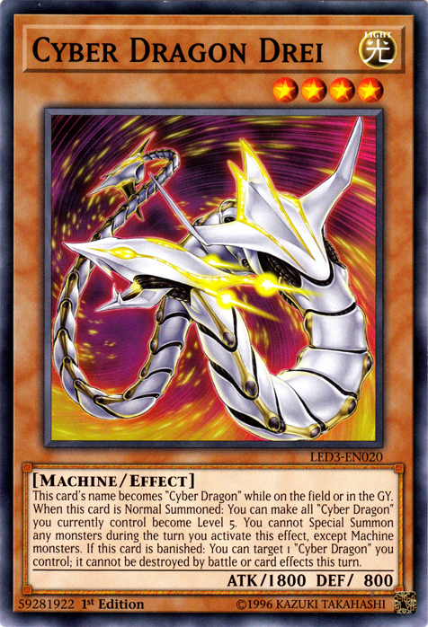 Cyber Dragon Drei [LED3-EN020] Common | Odin's Place
