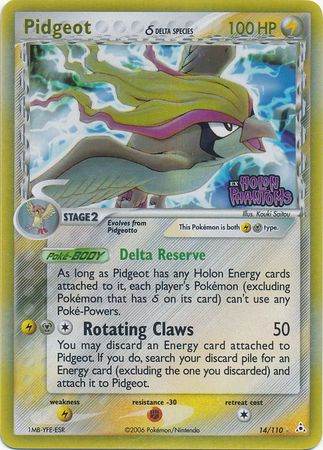 Pidgeot (14/110) (Delta Species) (Stamped) [EX: Holon Phantoms] | Odin's Place