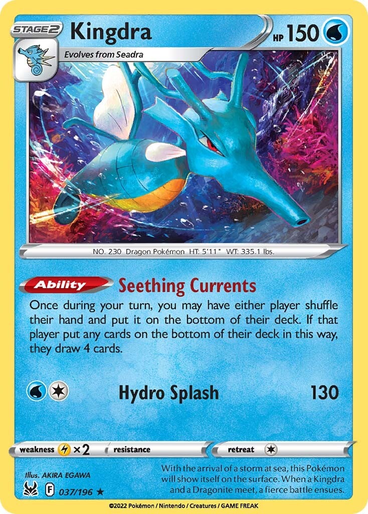 Kingdra (037/196) (Theme Deck Exclusive) [Sword & Shield: Lost Origin] | Odin's Place