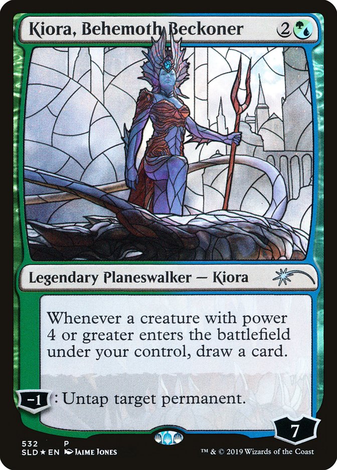Kiora, Behemoth Beckoner (Stained Glass) [Secret Lair Drop Promos] | Odin's Place