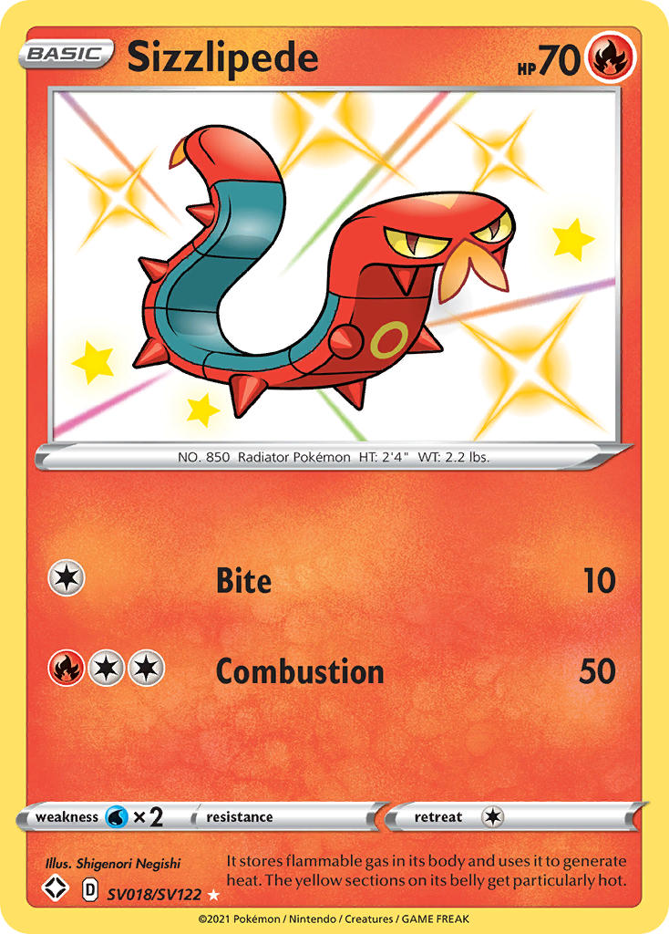 Sizzlipede (SV018/SV122) [Sword & Shield: Shining Fates] | Odin's Place