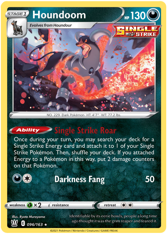 Houndoom (096/163) (Theme Deck Exclusive) [Sword & Shield: Battle Styles] | Odin's Place