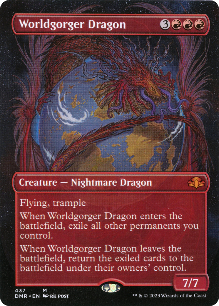 Worldgorger Dragon (Borderless Alternate Art) [Dominaria Remastered] | Odin's Place