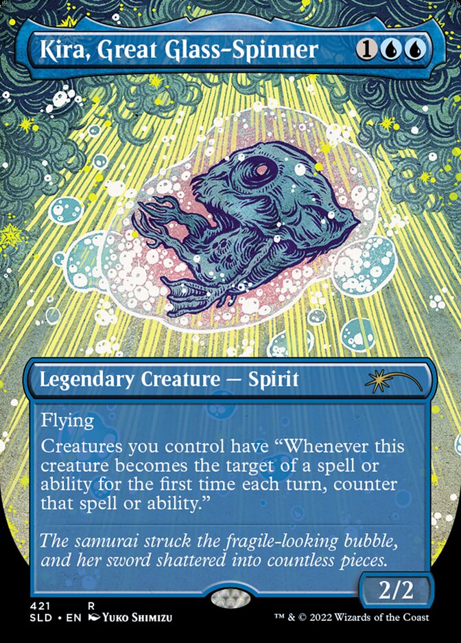 Kira, Great Glass-Spinner (Borderless) [Secret Lair Drop Series] | Odin's Place