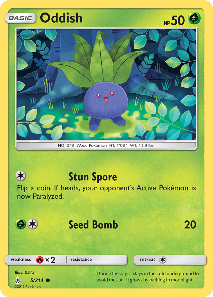 Oddish (5/214) [Sun & Moon: Unbroken Bonds] | Odin's Place