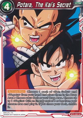 Potara, The Kai's Secret (BT2-030) [Union Force] | Odin's Place