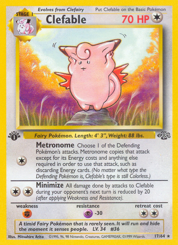 Clefable (17/64) [Jungle 1st Edition] | Odin's Place
