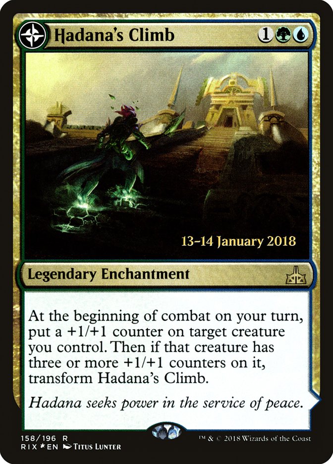 Hadana's Climb // Winged Temple of Orazca [Rivals of Ixalan Prerelease Promos] | Odin's Place