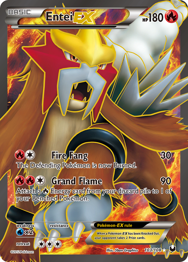 Entei EX (103/108) [Black & White: Dark Explorers] | Odin's Place