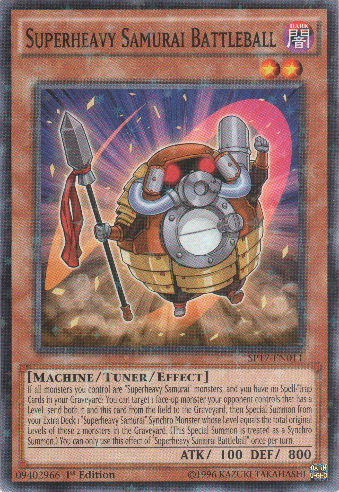 Superheavy Samurai Battleball [SP17-EN011] Starfoil Rare | Odin's Place