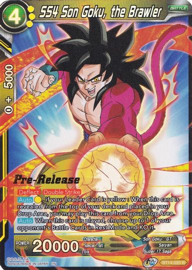 SS4 Son Goku, the Brawler (BT14-095) [Cross Spirits Prerelease Promos] | Odin's Place