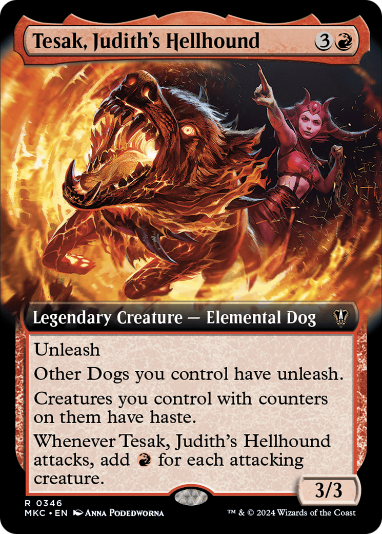 Tesak, Judith's Hellhound (Extended Art) [Murders at Karlov Manor Commander] | Odin's Place