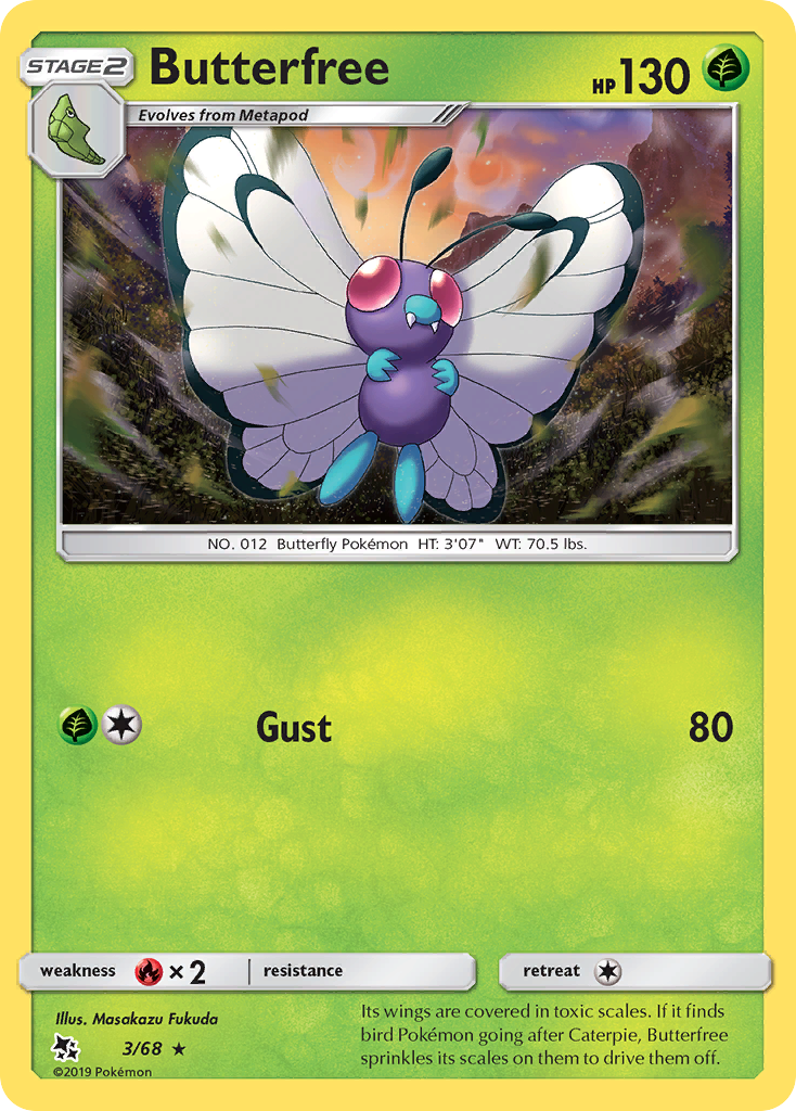 Butterfree (3/68) [Sun & Moon: Hidden Fates] | Odin's Place