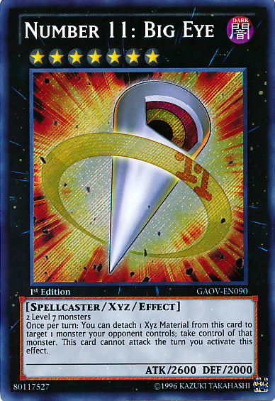 Number 11: Big Eye [GAOV-EN090] Secret Rare | Odin's Place