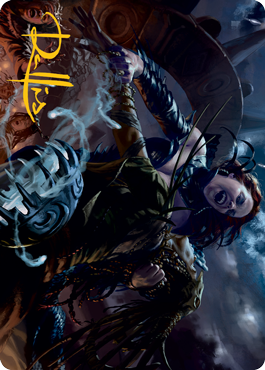 Olivia's Midnight Ambush Art Card (Gold-Stamped Signature) [Innistrad: Midnight Hunt Art Series] | Odin's Place