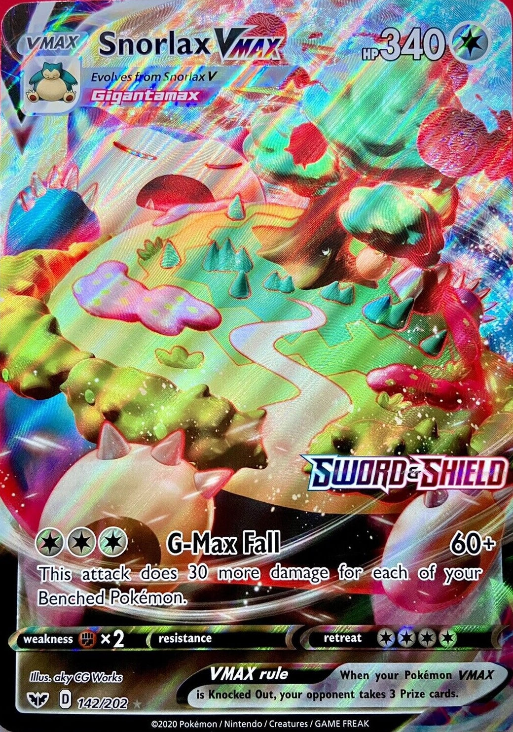 Snorlax VMAX (142/202) (Jumbo Card) [Sword & Shield: Base Set] | Odin's Place