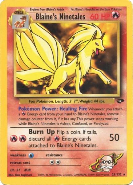Blaine's Ninetales (21/132) [Gym Challenge Unlimited] | Odin's Place