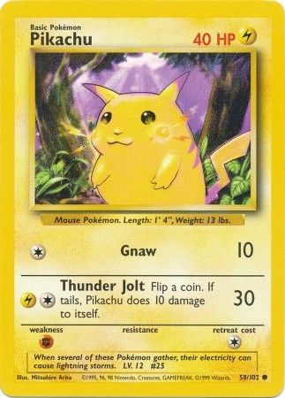 Pikachu (58/102) [Base Set Unlimited] | Odin's Place