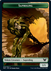 Saproling // Spirit (002) Double-Sided Token [Kamigawa: Neon Dynasty Commander Tokens] | Odin's Place