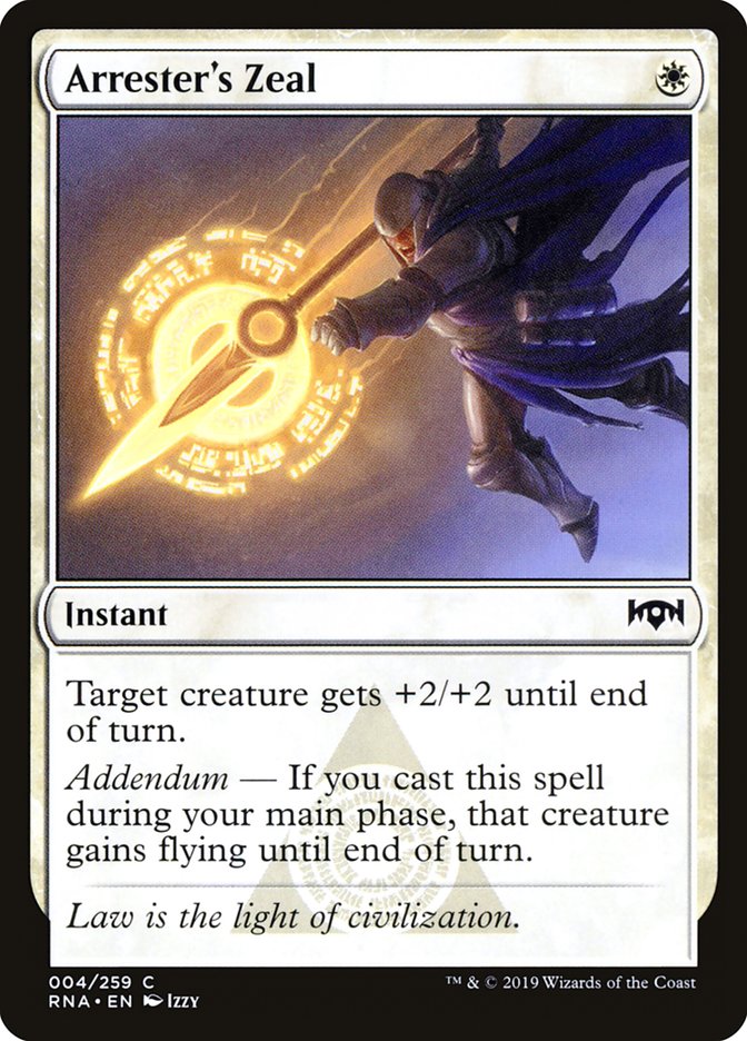 Arrester's Zeal (4) [Ravnica Allegiance] | Odin's Place