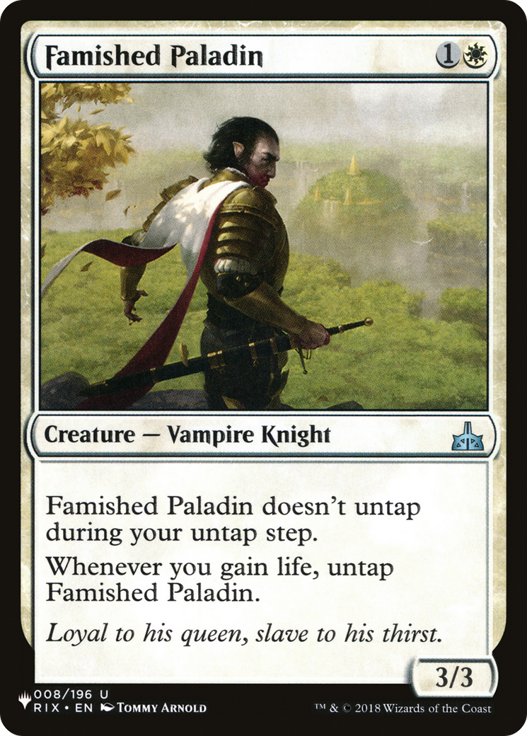 Famished Paladin [The List] | Odin's Place