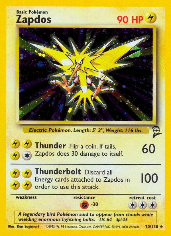 Zapdos (20/130) [Base Set 2] | Odin's Place