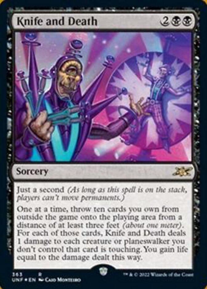 Knife and Death (Galaxy Foil) [Unfinity] | Odin's Place