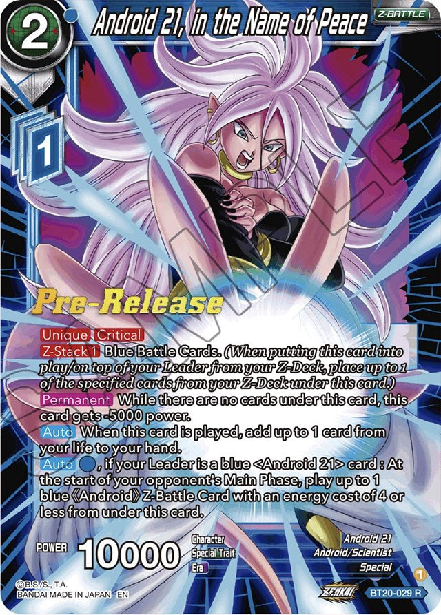Android 21, in the Name of Peace (BT20-029) [Power Absorbed Prerelease Promos] | Odin's Place