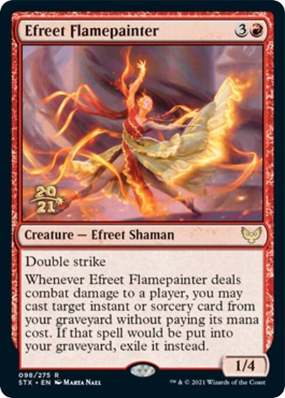 Efreet Flamepainter [Strixhaven: School of Mages Prerelease Promos] | Odin's Place