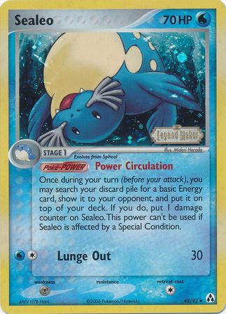 Sealeo (43/92) (Stamped) [EX: Legend Maker] | Odin's Place