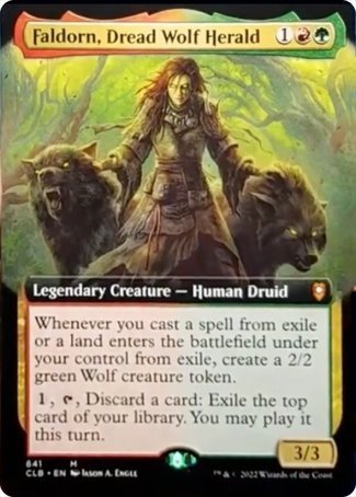 Faldorn, Dread Wolf Herald (Extended Art) [Commander Legends: Battle for Baldur's Gate] | Odin's Place
