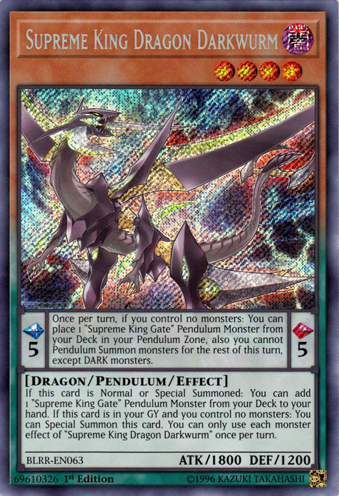 Supreme King Dragon Darkwurm [BLRR-EN063] Secret Rare | Odin's Place