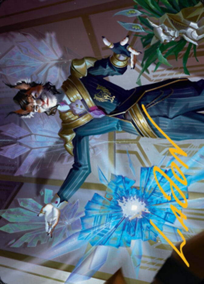 Kros, Defense Contractor Art Card (Gold-Stamped Signature) [Streets of New Capenna Art Series] | Odin's Place