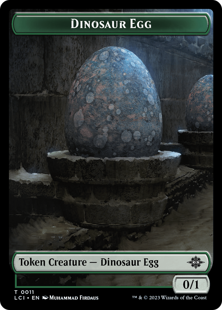 Dinosaur Egg // Dinosaur (0010) Double-Sided Token [The Lost Caverns of Ixalan Tokens] | Odin's Place