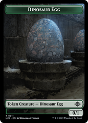 Dinosaur Egg // Dinosaur (0010) Double-Sided Token [The Lost Caverns of Ixalan Tokens] | Odin's Place