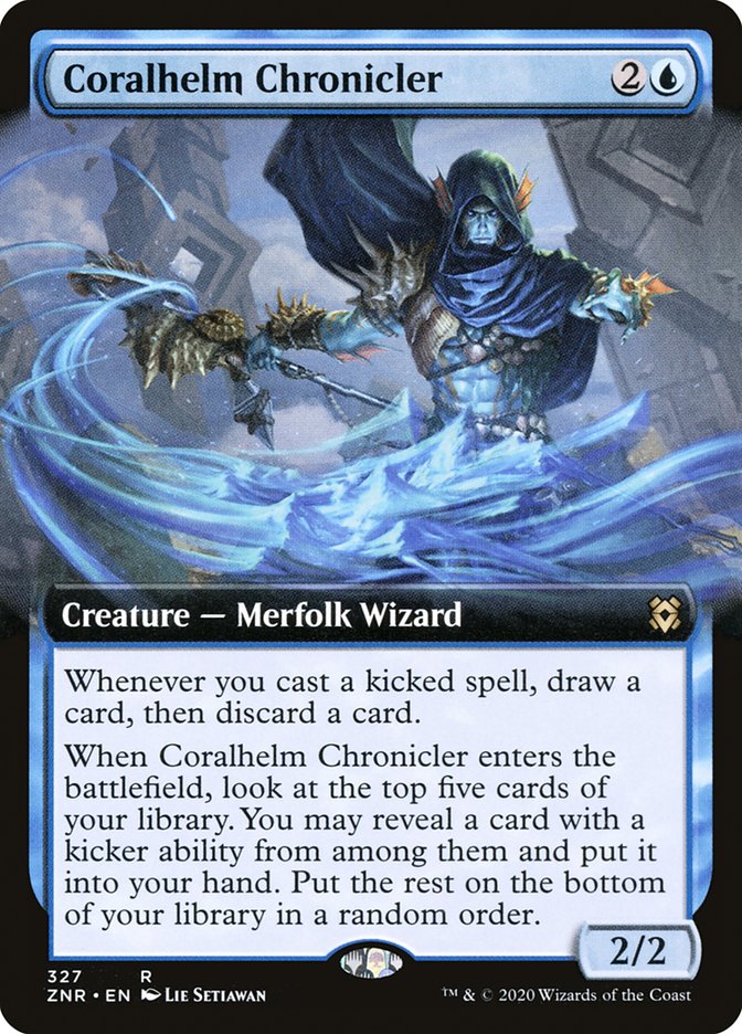 Coralhelm Chronicler (Extended Art) [Zendikar Rising] | Odin's Place