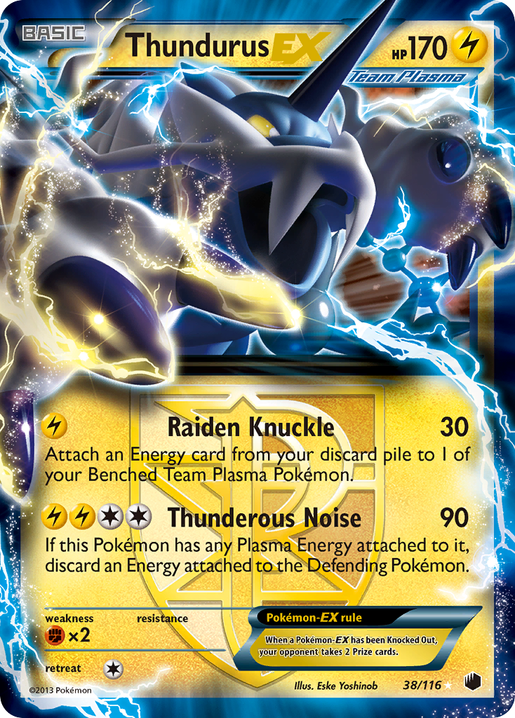 Thundurus EX (38/116) [Black & White: Plasma Freeze] | Odin's Place