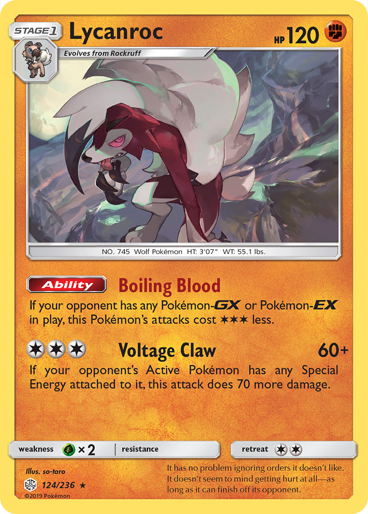 Lycanroc (124/236) [Sun & Moon: Cosmic Eclipse] | Odin's Place