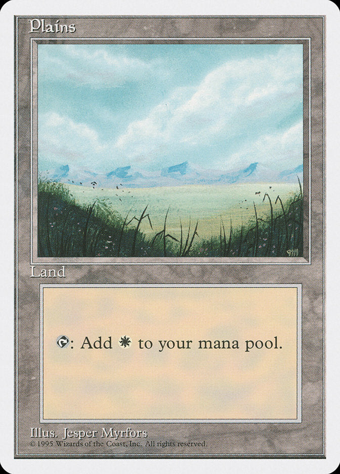 Plains (No Trees / Signature on Right) [Fourth Edition] | Odin's Place