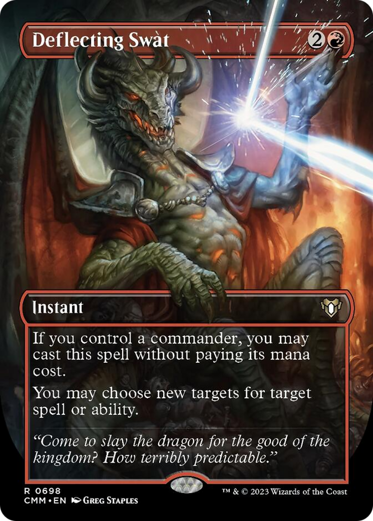 Deflecting Swat (Borderless Alternate Art) [Commander Masters] | Odin's Place