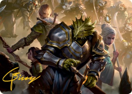 You Come to the Gnoll Camp Art Card (Gold-Stamped Signature) [Dungeons & Dragons: Adventures in the Forgotten Realms Art Series] | Odin's Place