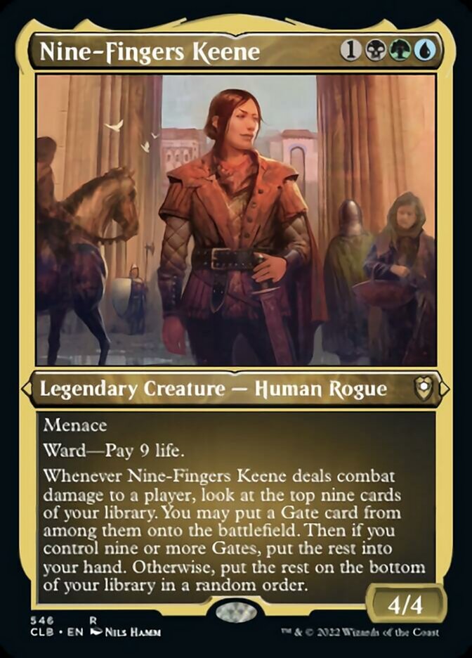 Nine-Fingers Keene (Foil Etched) [Commander Legends: Battle for Baldur's Gate] | Odin's Place